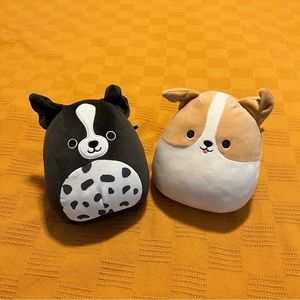 Squishmallow Monty Border Collie Fitch Jack Russel Two Dogs Stuffed Animal